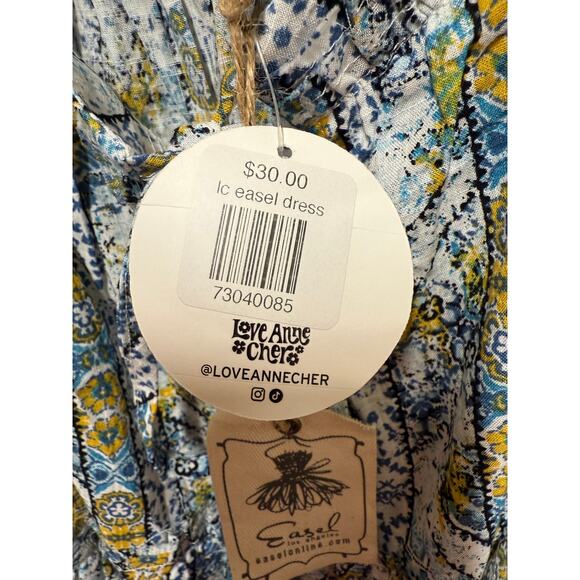 NWT Love Anne Cher Easel Dress with front tie Sundress summer dress Size Medium - Picture 2 of 7